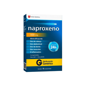 Naproxeno 500mg Comprimido Simples - Caixa com 10 Comprimidos